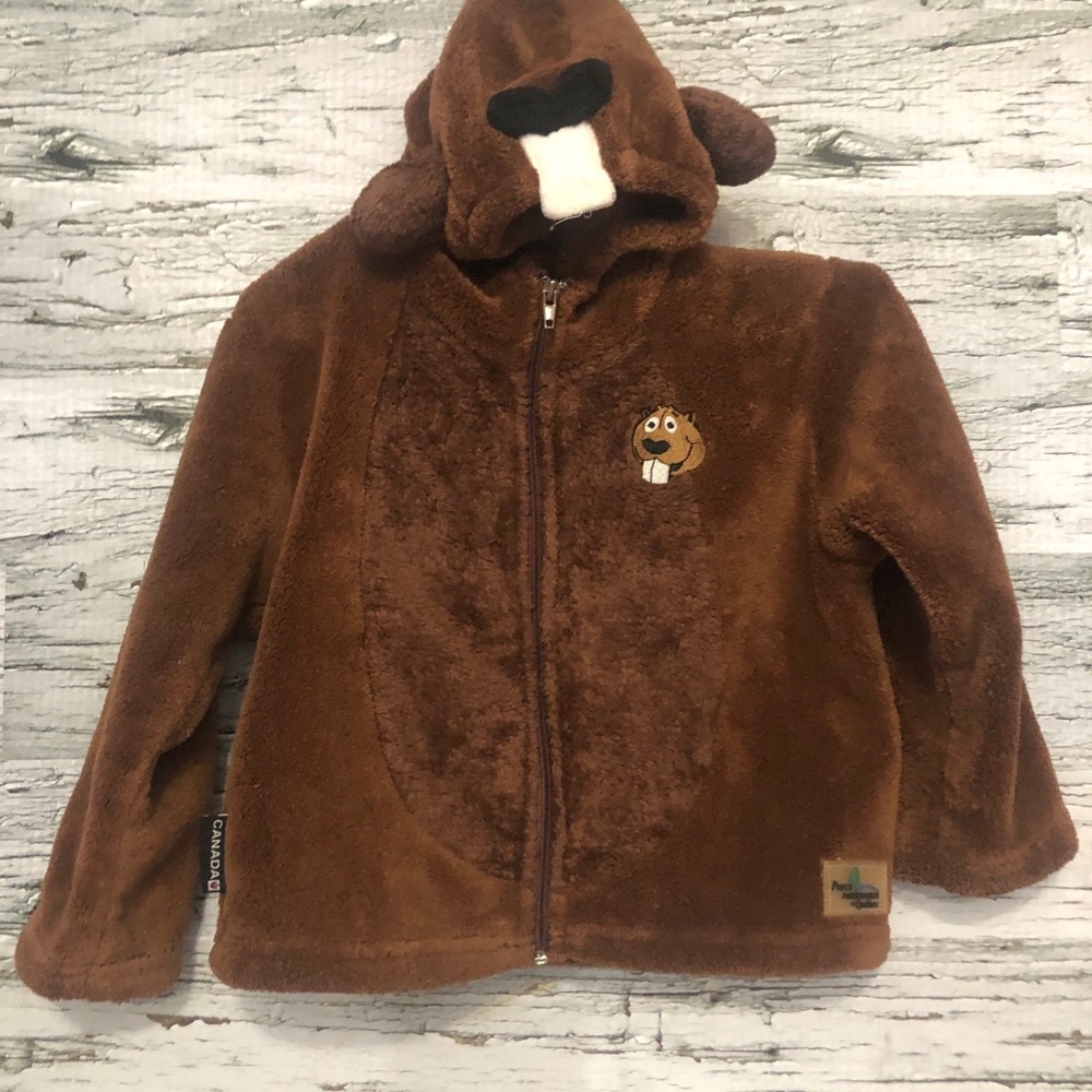 Beaver hoodie and pants Parcs Quebec gift shop kit